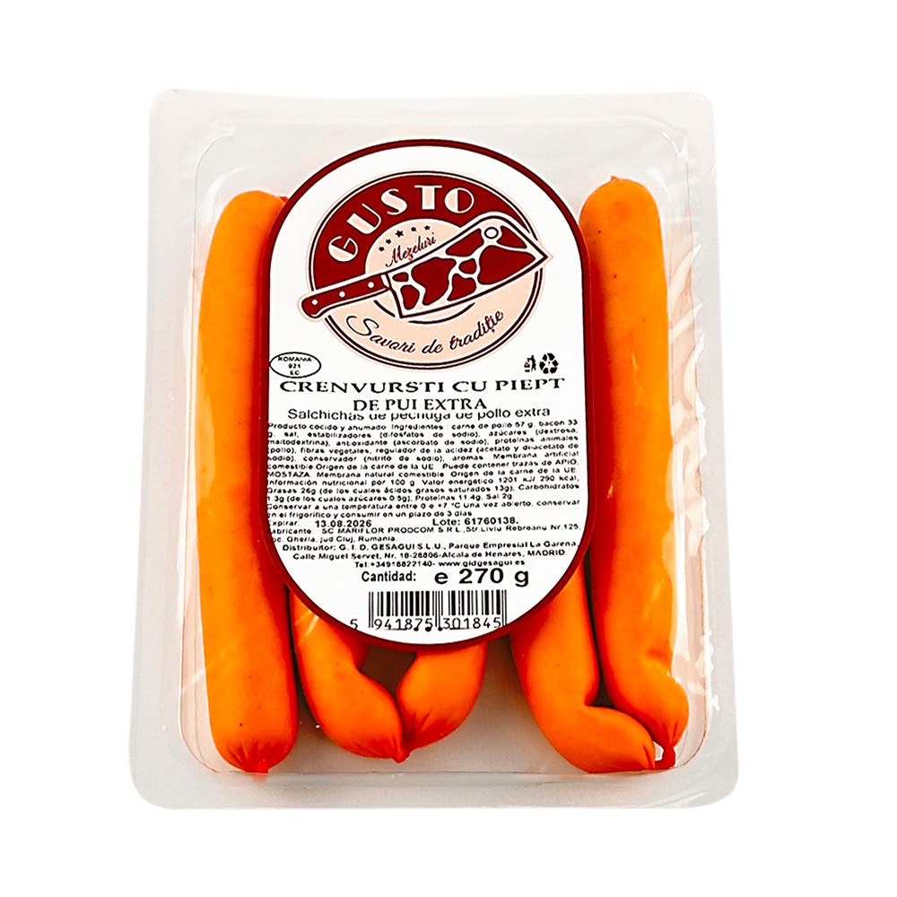 Salchichas de pollo 270gr...