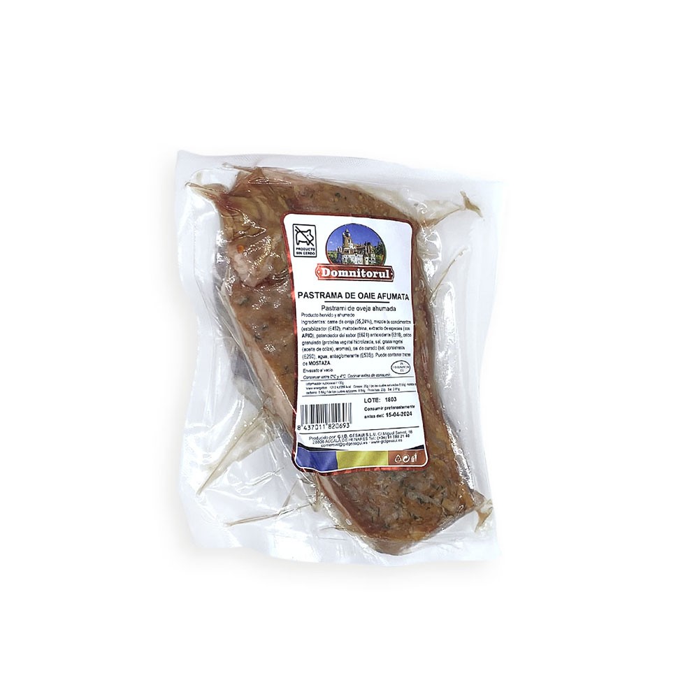 01-000893 Pastrama de oaie afumata vid