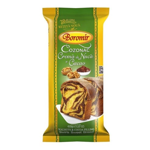 Bizcocho con nueces y cacao (450g) Boromir - 9 uds