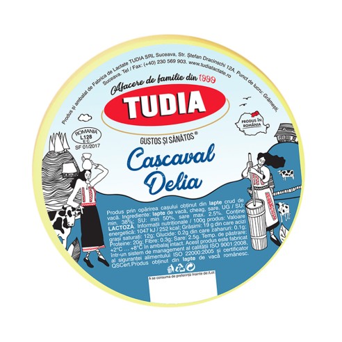 Cascaval Delia (cca 400gr) Tudia (kg)