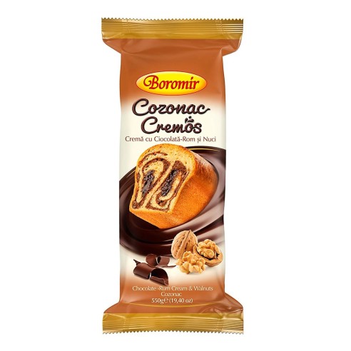 Bizcocho cremoso con chocolate,ron y nueces 550g