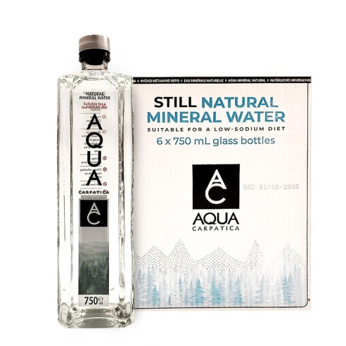 Agua mineral natural 750ml cristal Carpatica