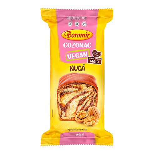 Cozonac vegan crema nuca 500gr Boromir