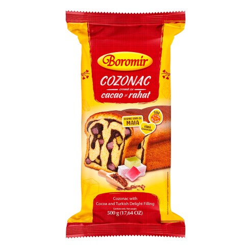 Cozonac cu cacao si rahat Boromir (500gr)-9und